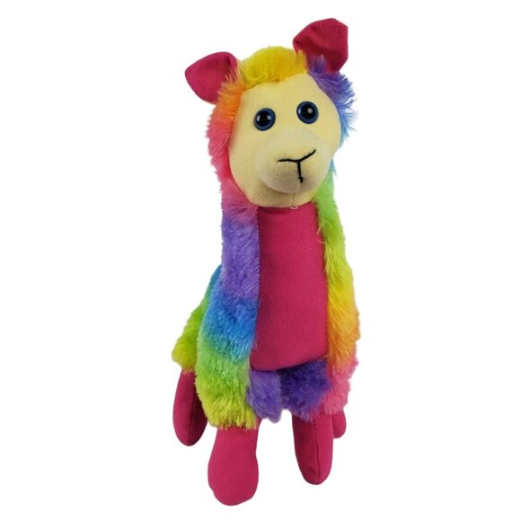 Classic Toy Company Llama 13 inch Plush Alpaca Colorful Rainbow Stuffed Animal - Picture 2 of 7